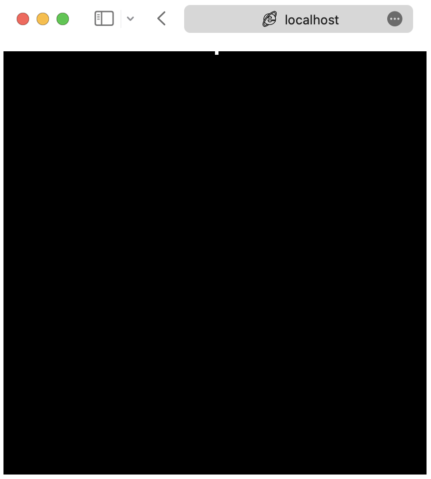 image of web page showing just a boring black square